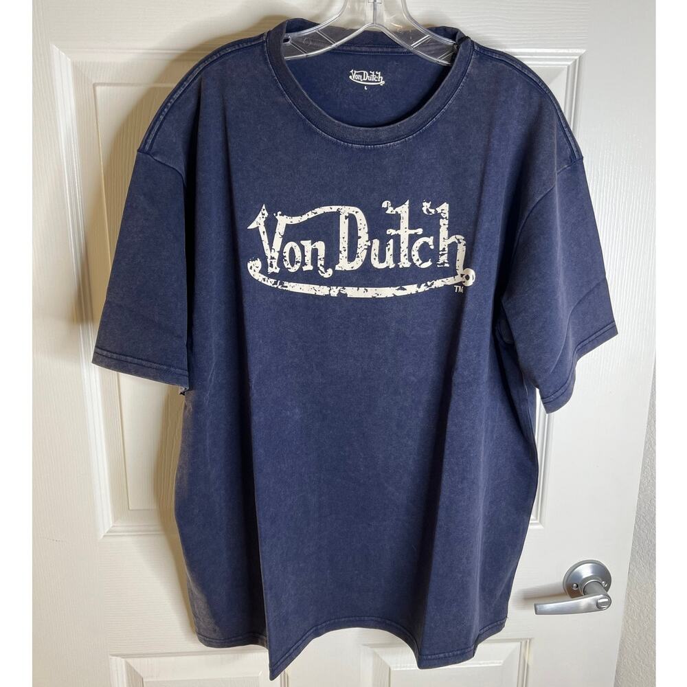 Von Dutch Navy Blue Short Sleeve Tee